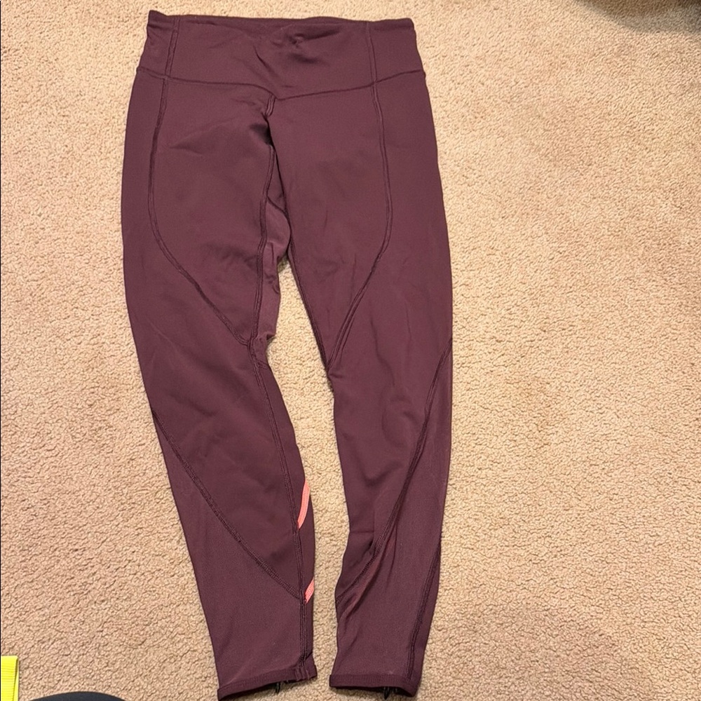 Plum Athletic Leggings - Deep Berry Workout Tights Lululemon